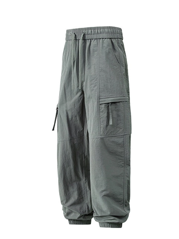 Herren Casual Cargo Jogger Hose Mit Kordelzug Elastischer Bund Lockerer Schnitt Multi Taschen Outdoor Hose Für Männer