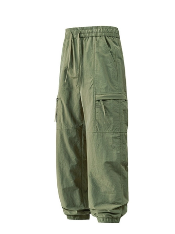 Herren Casual Cargo Jogger Hose Mit Kordelzug Elastischer Bund Lockerer Schnitt Multi Taschen Outdoor Hose Für Männer