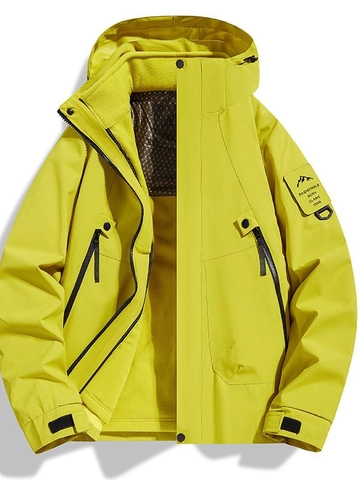Chaqueta De Exterior Para Hombre Y Mujer Con Forro De Vellón Desmontable Impermeabile A Prueba De Viento Con Capucha Abrigo De Montaña Esquí Senderismo