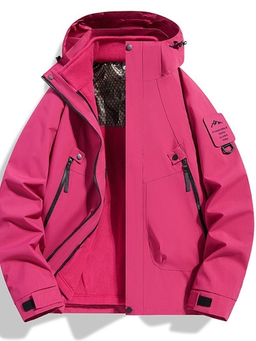 Chaqueta De Exterior Para Hombre Y Mujer Con Forro De Vellón Desmontable Impermeabile A Prueba De Viento Con Capucha Abrigo De Montaña Esquí Senderismo