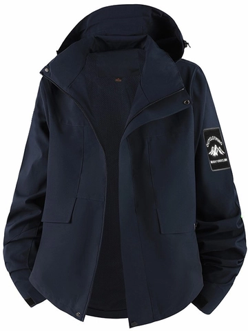 Outdoor Jas Met Capuchon Waterdicht Winddicht Ademend Softshell Jas Voor Wandelen Kamperen Mannen Vrouwen Casual Functionele Windbreaker