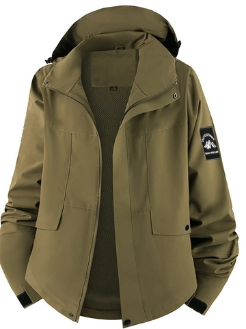 Outdoor Jas Met Capuchon Waterdicht Winddicht Ademend Softshell Jas Voor Wandelen Kamperen Mannen Vrouwen Casual Functionele Windbreaker