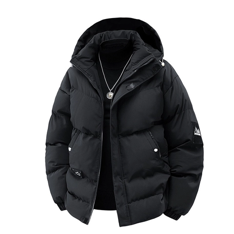 Men Winter Hooded Parka Jacket Retro Loose Cotton Padded Coat Outdoor Windproof Warm Outerwear With Graphene Lining