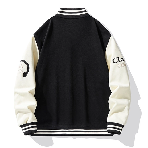 Heren Vintage Varsity Jack Katoenmix Patchwork Letterborduring Casual Streetwear Baseball Bomberjack Voor Heren Jongeren