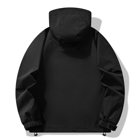 Chaqueta Hardshell para Hombre Outdoor Impermeabile Cortaviento con Capucha Deportivo Color Sólido Senderismo Transpirable Abrigo