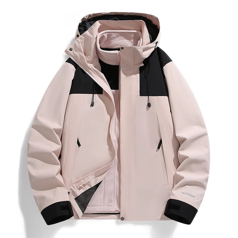3-in-1 Hardshelljas Waterdicht Winddicht Met Afneembare Fleece Voering Outdoor Sportieve Jas Voor Heren Dames