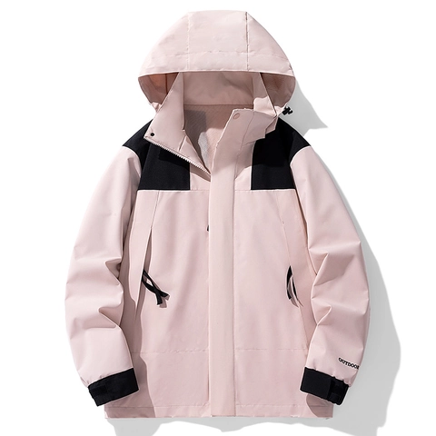 Veste Coupe-Vent Outdoor pour Hommes Imperméable Coupe-Vent à Capuche Légère pour la Randonnée le Camping le Sport Décontracté