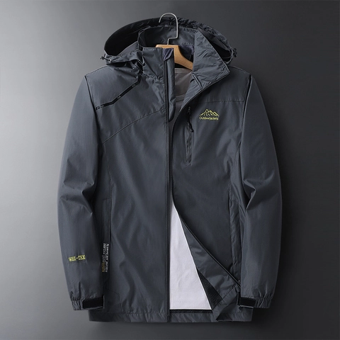 Veste Coupe-vent à Capuche Extérieur pour Hommes Imperméable Coupe-vent Respirante Softshell pour Randonnée Alpinisme Sportive