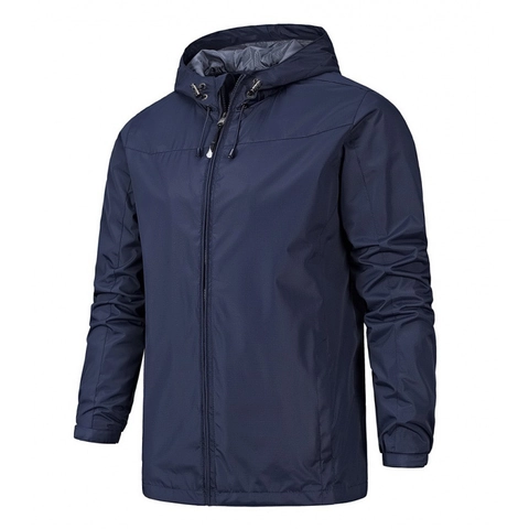 Chaqueta con Capucha para Hombre Outdoor Resistente al Viento Impermeable Poliéster Ligero para Senderismo Camping Cuatro Estaciones Deportivo