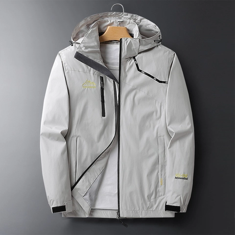 Veste Coupe-vent à Capuche Extérieur pour Hommes Imperméable Coupe-vent Respirante Softshell pour Randonnée Alpinisme Sportive