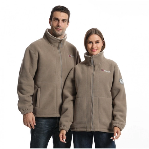 Ανδρικό Γυναικείο Outdoor Fleece Jacket Ζεστό Όρθιος Γιακάς Φερμουάρ Παλτό Χειμερινό Αντιανεμικό Casual Μπουφάν Με Σήματα