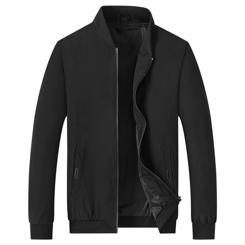 Herren Casual Stehkragen Jacke Leicht Polyester Bomber Windbreaker Oberbekleidung Für Mittleres Alter Vater Alltag Frühling Herbst