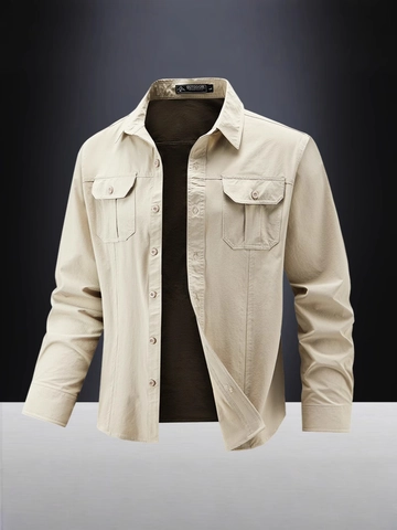 Heren Casual Shirt met Lange Mouwen Nylon Spandex Hoge Stretch Tactisch Werkhemd Multi Pocket Outdoor Wandelen Top voor Heren