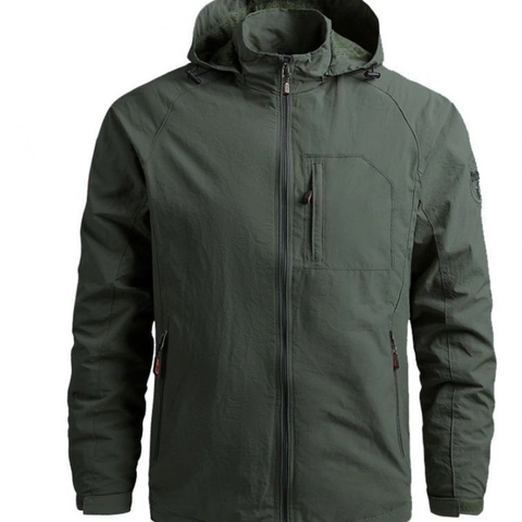 Herren Windjacke Mit Kapuze Nylon Leicht Wasserdicht Winddicht Outdoor Wandern Taktisch Sportlich Mantel Lässige Oberbekleidung