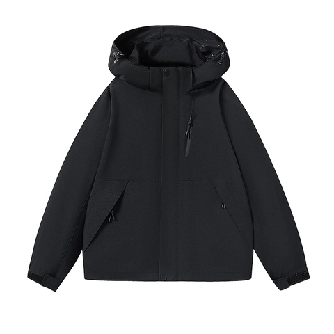 Veste Extérieure à Capuche Imperméable et Coupe-vent Unisexe en Poliestere Coupe-vent de Randonnée Léger pour Hommes Femmes Printemps Automne Décontracté