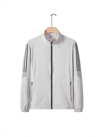 Ropa de Protección Solar para Hombre Nailon Protección UV Transpirable Chaqueta de Verano Exterior Pesca Cuello Alto Deportivo