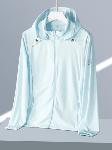 Veste de Protection Solaire à Capuche Protection UV pour Hommes Femmes Respirant Séchage Rapide UPF 50+ Coupe-vent d'Extérieur