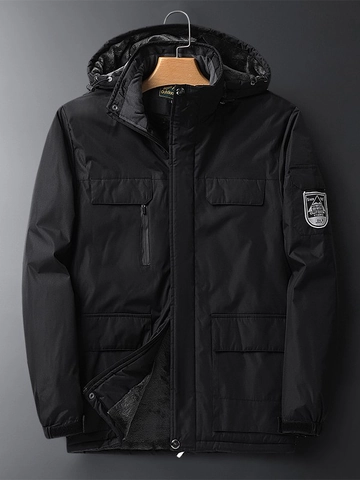 Outdoor Hardshelljacke Für Damen Herren Fleece Gefüttert Mit Kapuze Winddicht Wasserdicht Patchwork Winter Warm Mantel Parka