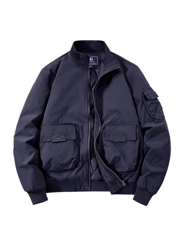 Chaqueta Bomber de Vuelo American Vintage para Hombre Acolchada Cuello Alto Resistente al Viento Cálido Invierno Casual Multibolsillo