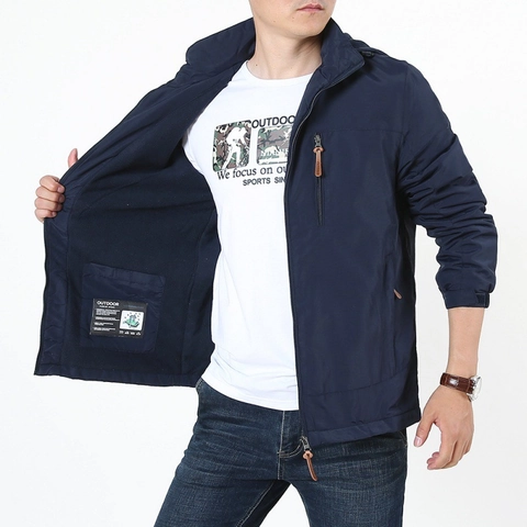 Chaqueta Con Capucha Al Aire Libre Para Hombre Resistente Al Viento Cálida Con Forro Polar Tallas Grandes Invierno Casual Deporte
