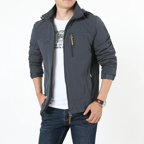 Chaqueta Con Capucha Al Aire Libre Para Hombre Resistente Al Viento Cálida Con Forro Polar Tallas Grandes Invierno Casual Deporte