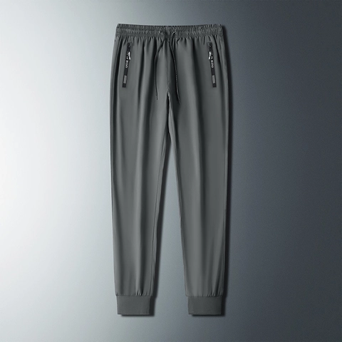 Pantaloni Jogger da Uomo in Seta di Ghiaccio Traspiranti Leggeri ad Asciugatura Rapida Sportivi Casual Alta Elasticità Pantaloni Sportivi