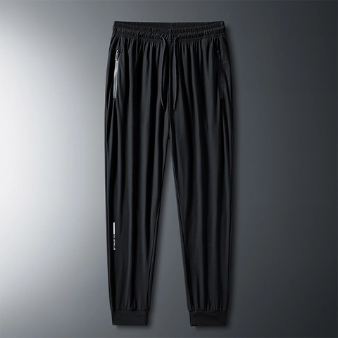 Herren Eisseide Atmungsaktiv Schnelltrocknend Sporthose Leicht Gerade Bein Laufhose Für Fitness Training Jogginghose