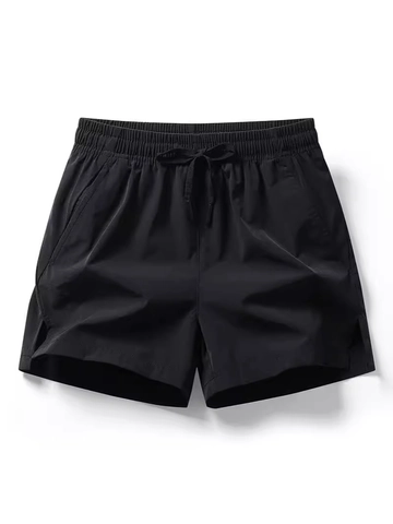 Men's Casual Quick Dry Sports Shorts With Drawstring Elastic Waist Side Split Breathable Running Gym Training Short Pants