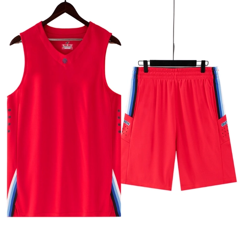 Tuta Sportiva da Basket da Uomo Gilet in Rete ad Asciugatura Rapida e Pantaloncini Divisa da Allenamento Traspirante