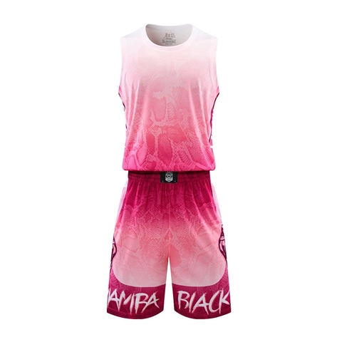Completo da Basket da Uomo Stampa Pitonata Sfumata Gilet Senza Maniche E Pantaloncini Divisa Sportiva Traspirante Ad Asciugatura Rapida