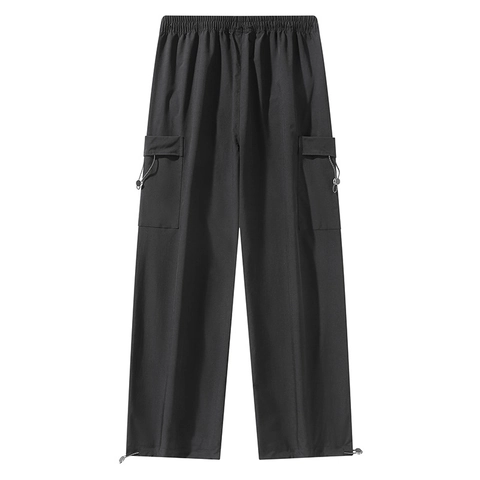 Pantaloni Cargo Casual da Uomo Estate Leggeri Traspiranti Tattici Con Coulisse Regolabile sull'Orlo Larghi Multitasche All'aperto