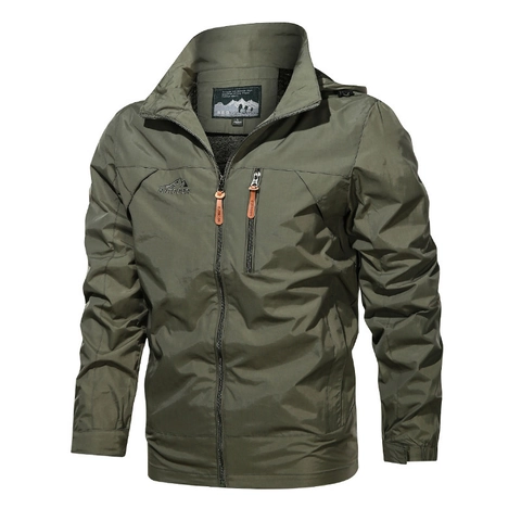 Veste à Capuche d'Extérieur pour Homme Coupe-vent Imperméable Décontractée Légère Coupe-vent pour Randonnée Camping Printemps Automne