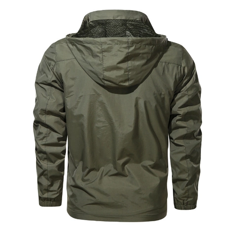Veste à Capuche d'Extérieur pour Homme Coupe-vent Imperméable Décontractée Légère Coupe-vent pour Randonnée Camping Printemps Automne