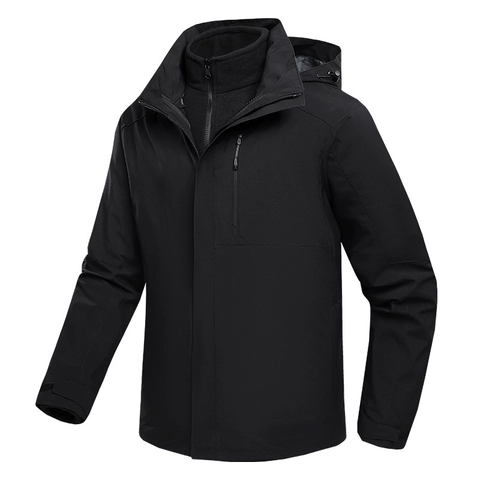 Giacca Outdoor 3-In-1 Professionale Impermeabile Antivento Calda Fodera in Pile Parka con Cappuccio per Uomo e Donna Top Sportivo Invernale