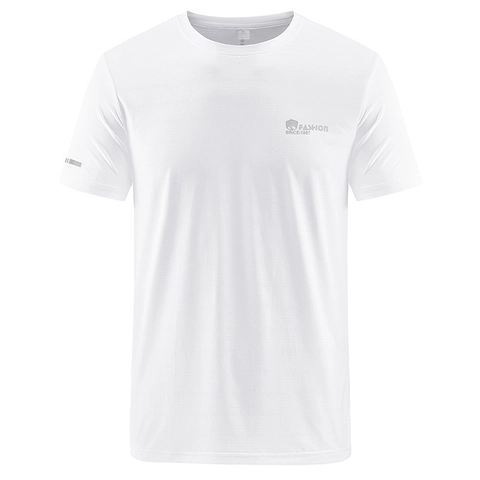 T-Shirt Athlétique à Séchage Rapide pour Hommes Respirant Manches Courtes Col Rond Top Été Rafraîchissant Basic Sport Gym Casual