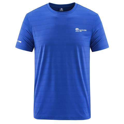 T-Shirt Athlétique à Séchage Rapide pour Hommes Respirant Manches Courtes Col Rond Top Été Rafraîchissant Basic Sport Gym Casual
