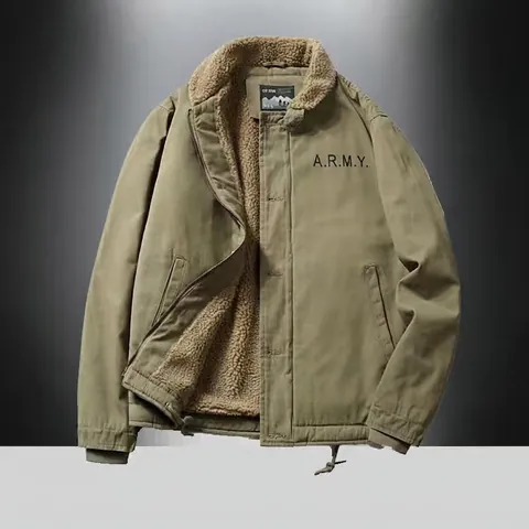 Herren Vintage N1 Deck Jacke Warm Fleece Gefüttert Wattierte Baumwolljacke Dicke Militär Arbeitskleidung Outdoor Winterjacke