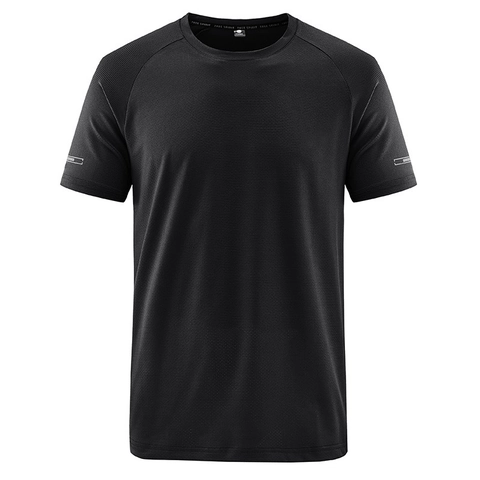 Men's Sport Short Sleeve T-Shirt Quick-Dry Breathable Mesh Mercerized Polyester Cooling Top For Summer Outdoor Gym Fitness