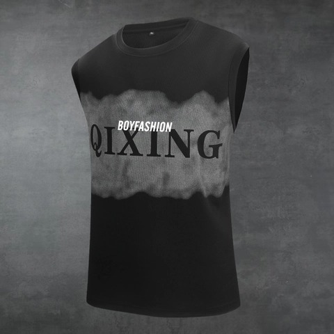 Ανδρικό Καλοκαιρινό Αμάνικο T-Shirt Χαλαρή Εφαρμογή Κεντημένο Γράμμα Πολυεστέρας Φανελάκι για Αθλητικό Casual Στυλ
