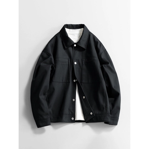 Heren Trendy Casual Utility Jas Gewassen Twill Katoen Winddicht Waterdicht Revers Lange Mouw Mantel Voor Lente