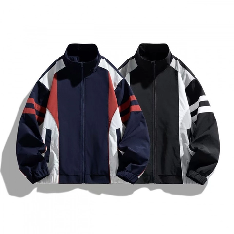 Γυναικείο Casual Color Block Σακάκι Retro Όρθιος Γιακάς Αντιανεμικό Πολυεστερικό Εξωτερικό Ένδυμα Για Άνοιξη Φθινόπωρο Σπορ