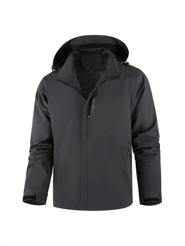 Coupe-vent de Plein Air pour Hommes Imperméable Coupe-vent à Capuche Sportswear Léger Manches Longues Top Décontracté