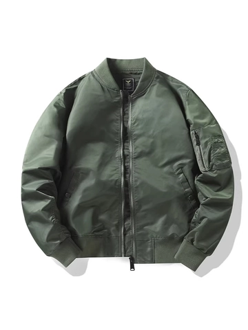 Classic Men MA-1 Flight Jacket Windproof Polyester Bomber Jacket Casual Outdoor Baseball Collar Lightweight Coat For Men