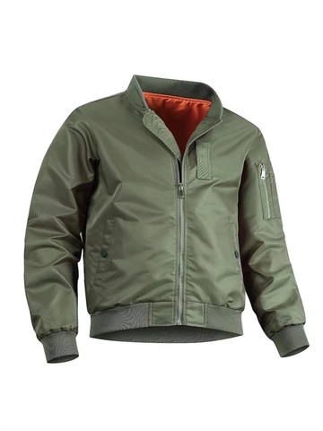 Men MA-1 Flight Jacket Windproof Nylon Outer Polyester Lining Casual Tactical Bomber Baseball Jacket For Teenagers Men