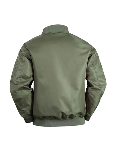 Men MA-1 Flight Jacket Windproof Nylon Outer Polyester Lining Casual Tactical Bomber Baseball Jacket For Teenagers Men