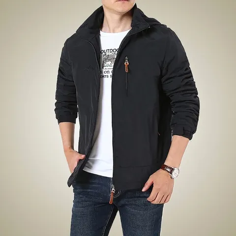 Giacca Outdoor da Uomo con Cappuccio Antivento Ispessita Foderata in Pile Caldo Cappotto Cargo Casual Vestibilità Larga