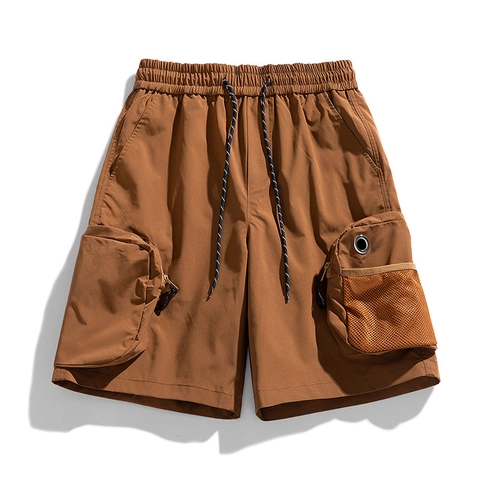 Pantalones Cortos Cargo Funcionales High Street para Hombre Hidrófugos Tácticos Aire Libre Multibolsillos Verano Poliéster