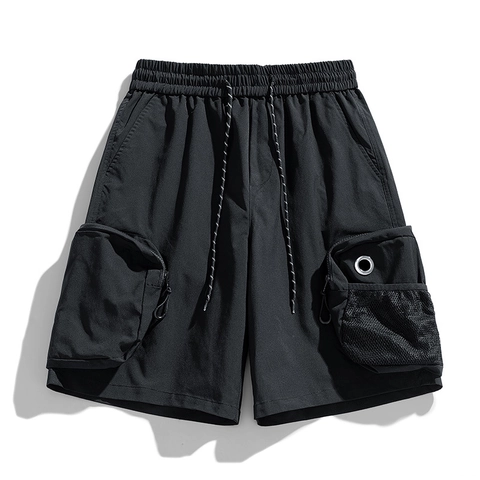 Pantalones Cortos Cargo Funcionales High Street para Hombre Hidrófugos Tácticos Aire Libre Multibolsillos Verano Poliéster