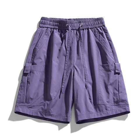 Pantaloncini Cargo da Uomo Asciugatura Rapida Impermeabile Poliestere Multitasche Vita Elastica Coulisse Escursionismo Urban Tactical