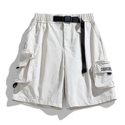 Pantalones Cortos Cargo Funcionales Retro para Mujer Repelentes al Agua de Poliéster para Exterior Casual Con Cinturón Ajustable y Bolsillos Grandes